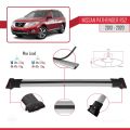 Nissan Pathfinder 4 (R52) 2013-2020 Arası ile Uyumlu FLY Model Ara Atkı Tavan Barı Gri 3 Adet