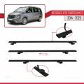Mercedes Vito Tourer (W447) 2014 ve Sonrası ile Uyumlu BASIC Model Ara Atkı Tavan Barı Siyah 2 Adet