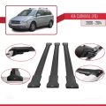 Kia Carnival 2 (VQ) 2006-2014 Arası ile Uyumlu FLY Model Ara Atkı Tavan Barı Siyah 3 Adet