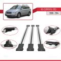 Kia Carnival 2 (VQ) 2006-2014 Arası ile Uyumlu FLY Model Ara Atkı Tavan Barı Gri 3 Adet
