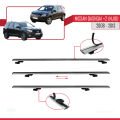 Nissan Qashqai +2 (NJ10) 2008-2013 Arası ile Uyumlu BASIC Model Ara Atkı Tavan Barı Gri 3 Adet