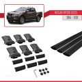 Nissan NP300 (D23) 2015-2021 Arası ile Uyumlu FLY Model Ara Atkı Tavan Barı Siyah 3 Adet