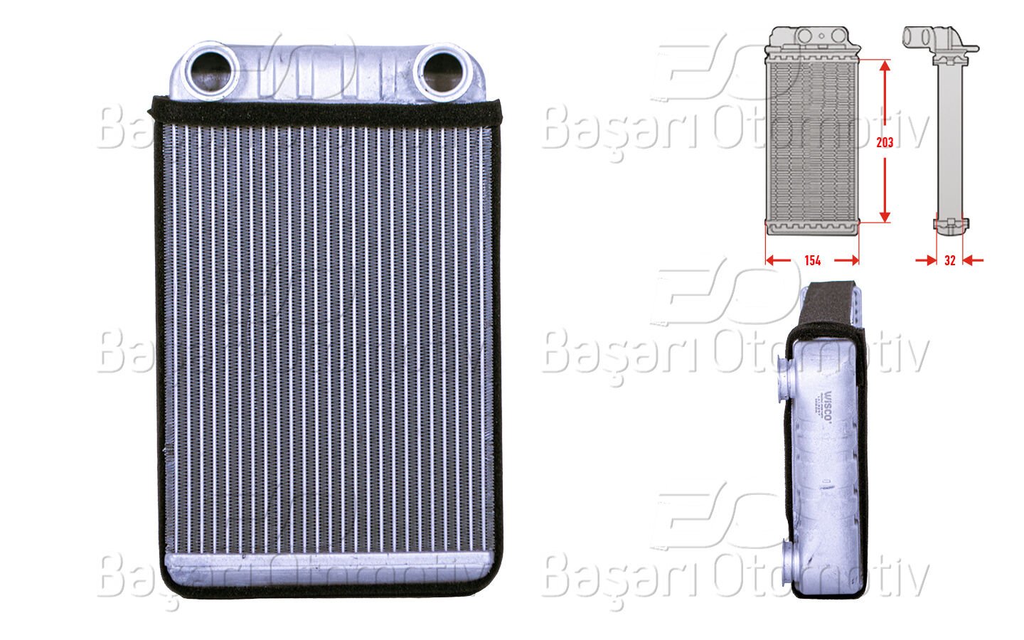 Opel Astra J Astra K Zafira 2009 Sonrası Uyumlu Kalorifer Radyatörü