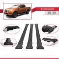 Nissan Navara 4 (D23) 2015-2021 Arası ile Uyumlu FLY Model Ara Atkı Tavan Barı Siyah 3 Adet