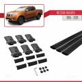Nissan Navara 4 (D23) 2015-2021 Arası ile Uyumlu FLY Model Ara Atkı Tavan Barı Siyah 3 Adet