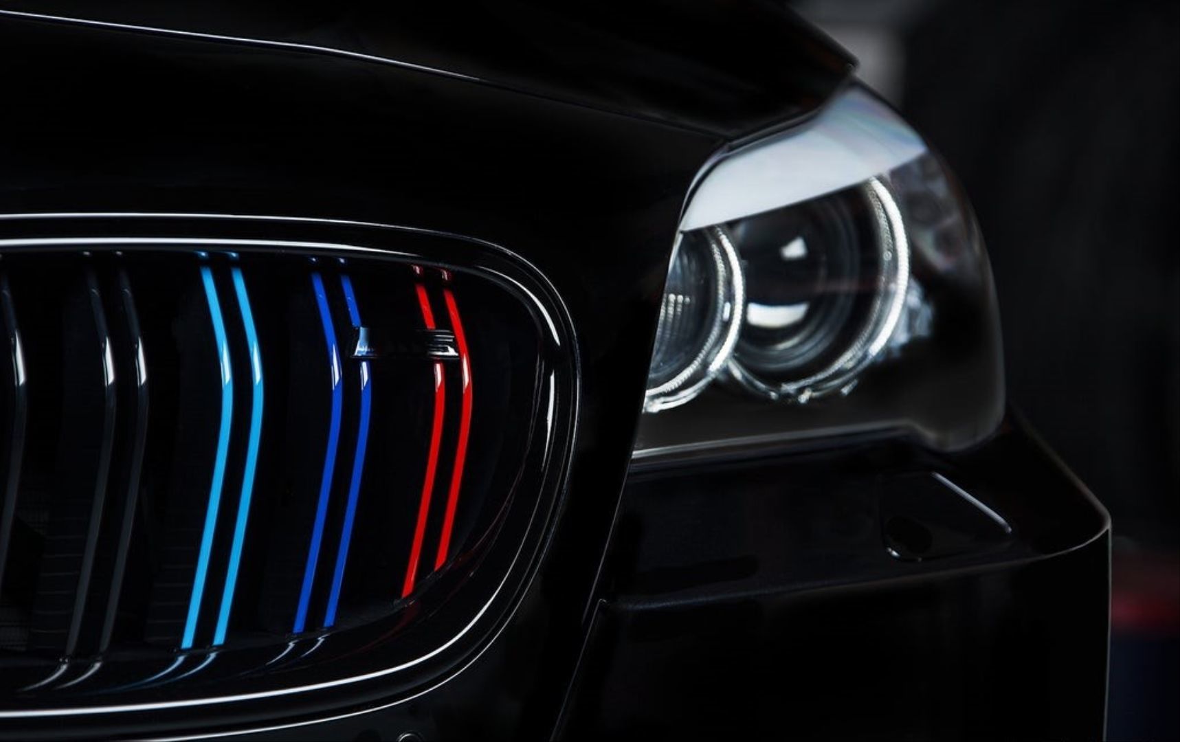 Bmw 5 Serisi F10 2011-2018 Uyumlu M5 Görünüm Böbrek ( Çift Çizgi Panjur ) - M Renk