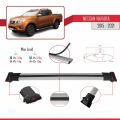 Nissan Navara 4 (D23) 2015-2021 Arası ile Uyumlu FLY Model Ara Atkı Tavan Barı Gri 3 Adet