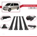 Volkswagen T5 Multivan 2003-2015 Arası ile Uyumlu FLY Model Ara Atkı Tavan Barı Siyah 4 Adet