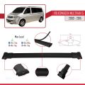 Volkswagen T5 Multivan 2003-2015 Arası ile Uyumlu FLY Model Ara Atkı Tavan Barı Siyah 4 Adet
