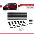 Mercedes Vaneo (W414) 2002-2005 Arası ile Uyumlu BASIC Model Ara Atkı Tavan Barı Siyah 3 Adet