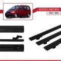 Mercedes Vaneo (W414) 2002-2005 Arası ile Uyumlu BASIC Model Ara Atkı Tavan Barı Siyah 3 Adet