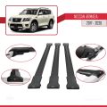 Nissan Armada 2 (Y62) 2017-2020 Arası ile Uyumlu FLY Model Ara Atkı Tavan Barı Siyah 3 Adet
