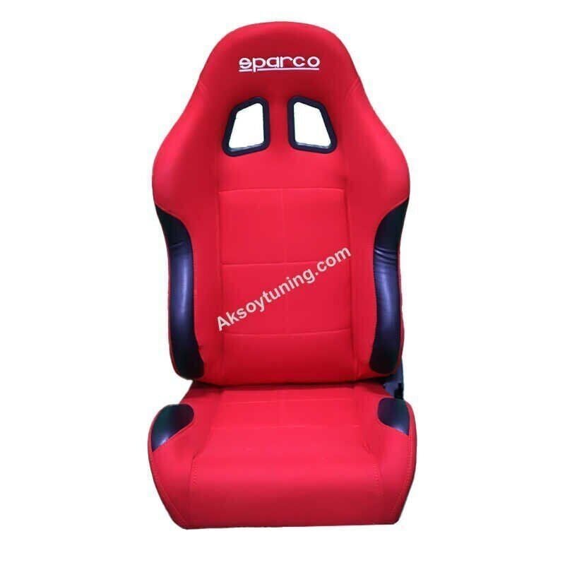 Sparco Ayarlanabilir Yanları Deri Kırmızı Spor Yarış Koltuğu 2014 Sonrası