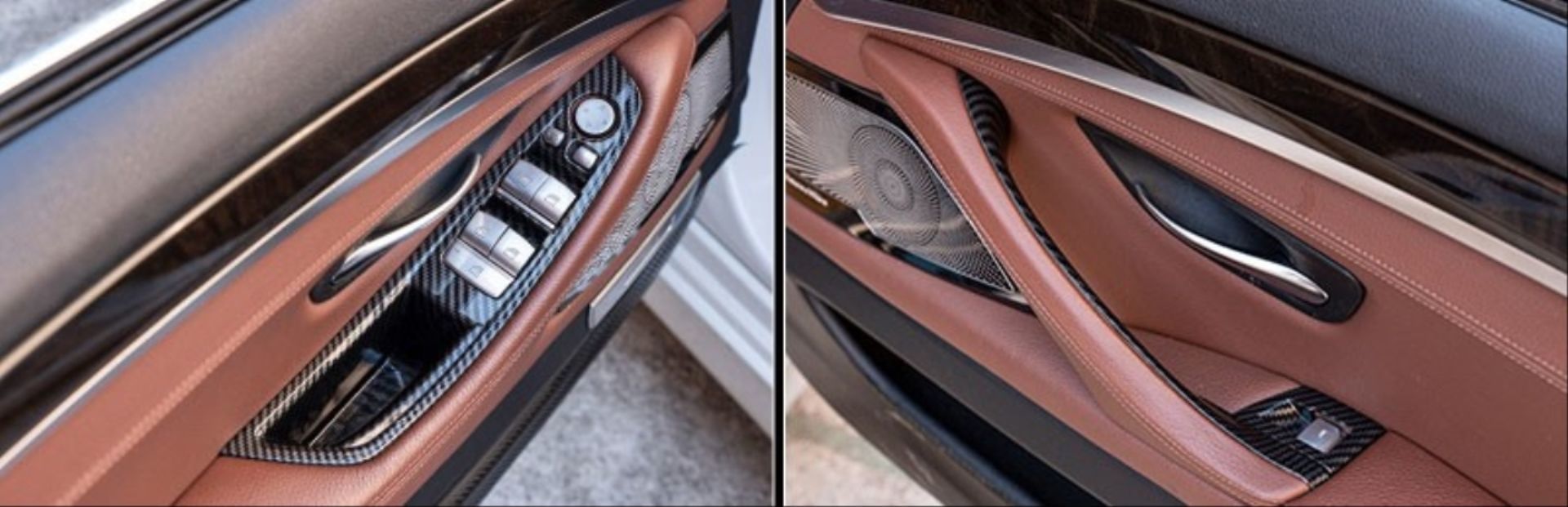 BMW 5 Serisi F10 Karbon Kolçak ve Düğme Kaplama Seti