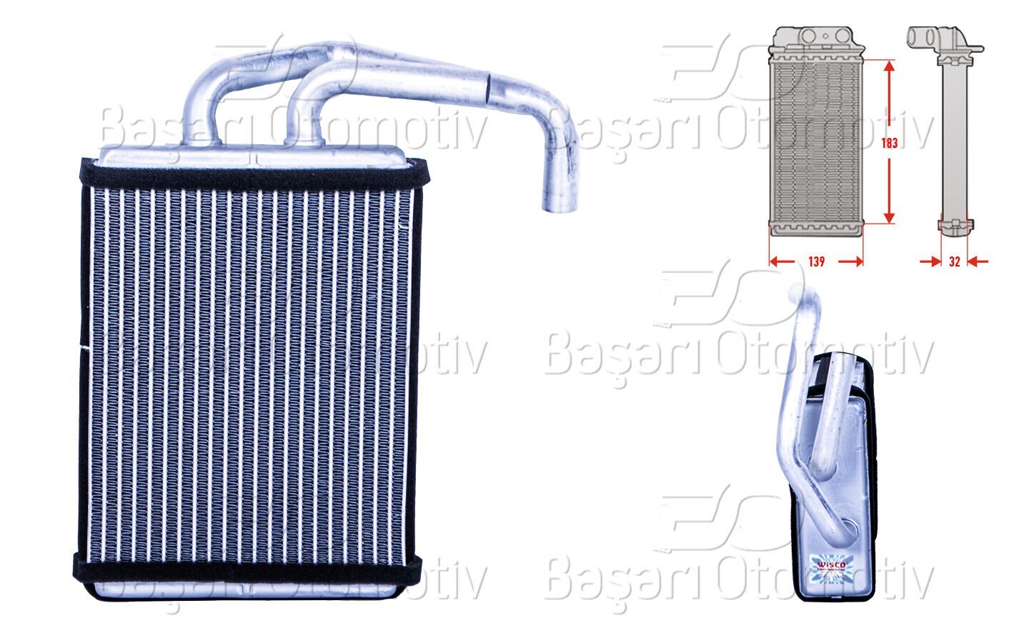 Mitsubishi L-200 1999-2005 Uyumlu Kalorifer Radyatörü Brazing