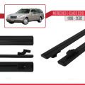 Mercedes E Class S210 Wagon 1998-2002 Arası ile Uyumlu BASIC Model Ara Atkı Tavan Barı Siyah 2 Adet