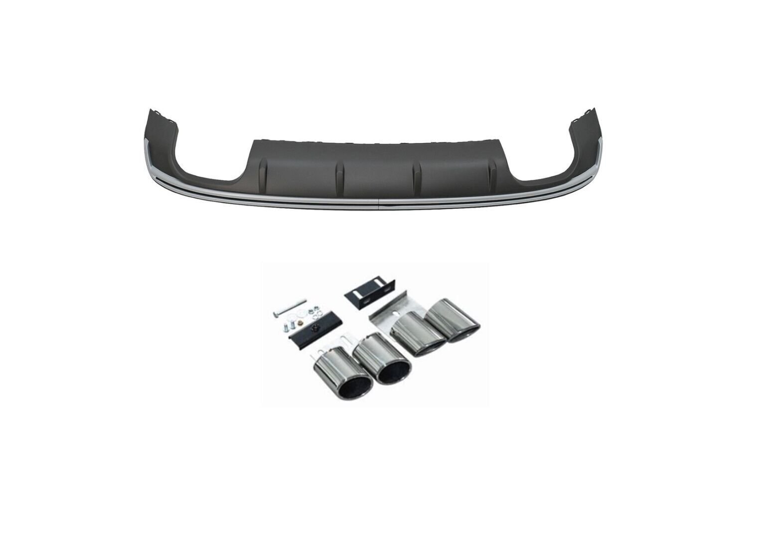 Audi A3 2013-2016 Sedan İçin Uyumlu Yedek Parça S3 Difüzör Ve Egzoz Seti