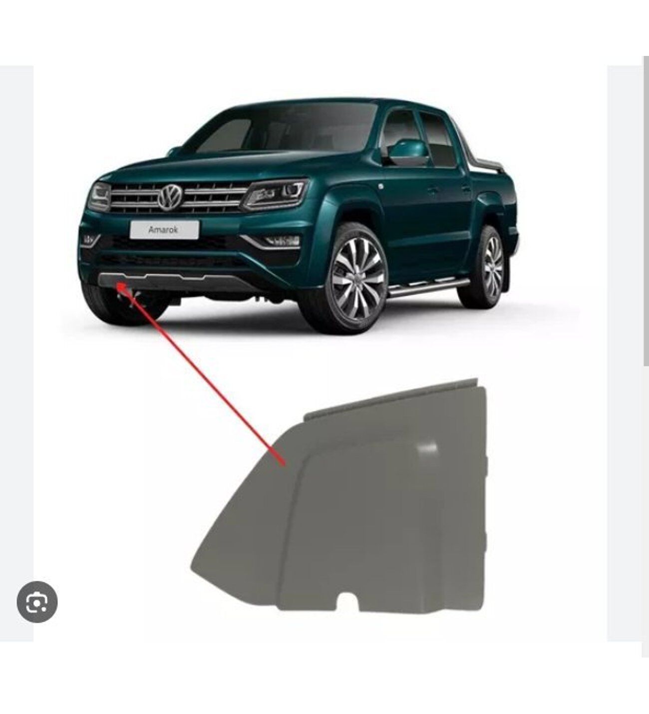 Volkswagen Amarok (2HA 2HB S1B S6B S7A S7B) 2016 Sonrası Ön Çeki Demir Kapağı (Astarlı)