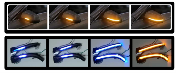BMW 5 Serisi F10 Dinamik LED Ayna Sinyali Mavi Selamlama