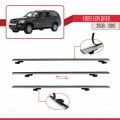 Ford Explorer 2006-2010 Arası ile Uyumlu BASIC Model Ara Atkı Tavan Barı Gri 2 Adet