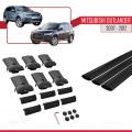 Mitsubishi Outlander 2 2007-2012 Arası ile Uyumlu FLY Model Ara Atkı Tavan Barı Siyah 3 Adet
