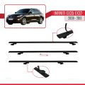 Infiniti EX35 EX37 2008-2013 Arası ile Uyumlu BASIC Model Ara Atkı Tavan Barı Siyah 2 Adet