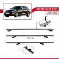 Infiniti EX35 EX37 2008-2013 Arası ile Uyumlu BASIC Model Ara Atkı Tavan Barı Gri 2 Adet