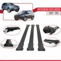 Mitsubishi Outlander 2 2007-2012 Arası ile Uyumlu FLY Model Ara Atkı Tavan Barı Siyah 3 Adet