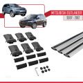 Mitsubishi Outlander 2 2007-2012 Arası ile Uyumlu FLY Model Ara Atkı Tavan Barı Gri 3 Adet