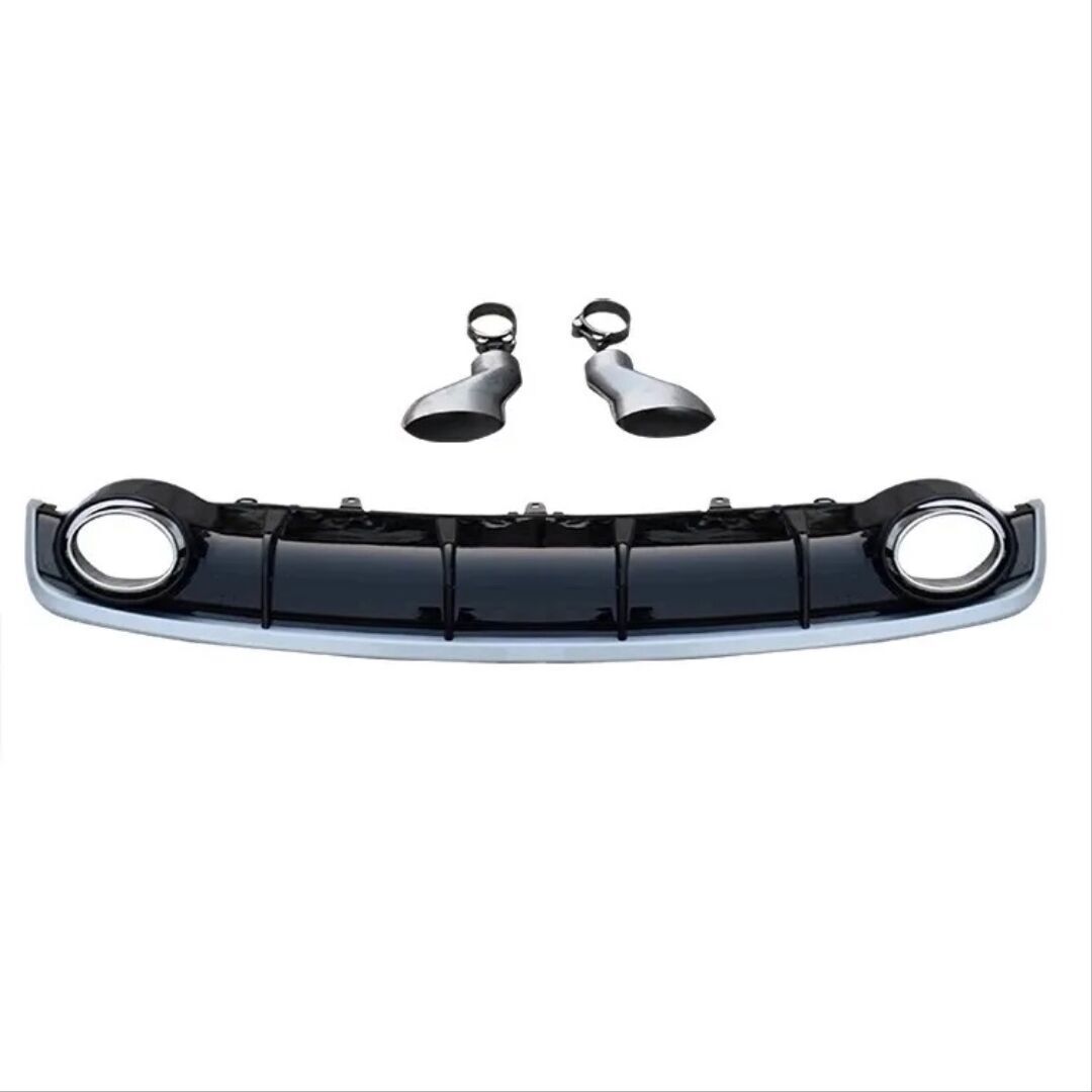 Audi A7 2016-2018 İçin Uyumlu Yedek Parça RS7 Difüzör ( Siyah - Gri Çizgi)