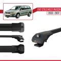 Fiat Stilo Multi Wagon 2003-2007 Arası ile Uyumlu ACE-1 Ara Atkı Tavan Barı Siyah 3 Adet