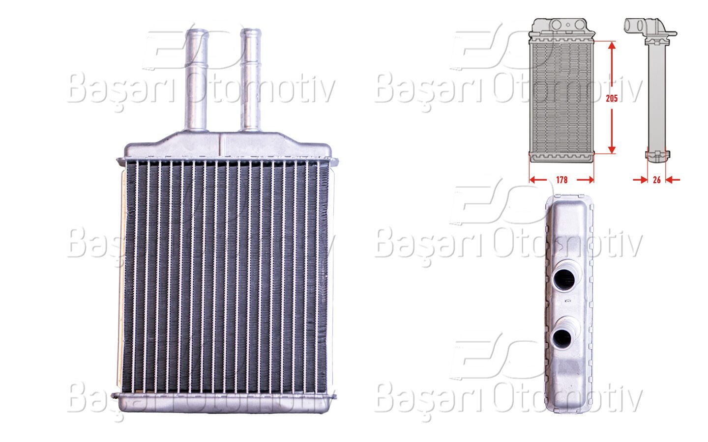 Chevrolet Epica 2.0 2005-2011 Evanda 2005-2006 Kalorifer Radyatörü Brazing 198X187 Mm