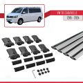 Volkswagen T6 Caravelle 2015-2024 Arası ile Uyumlu FLY Model Ara Atkı Tavan Barı Gri 4 Adet