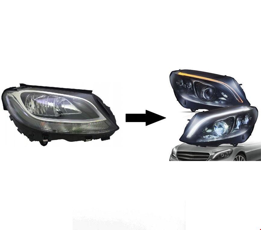 Mercedes W205 Halojen İçIn Led Far DÖnüşüm Seti 2019 Sonrası Uyumlu