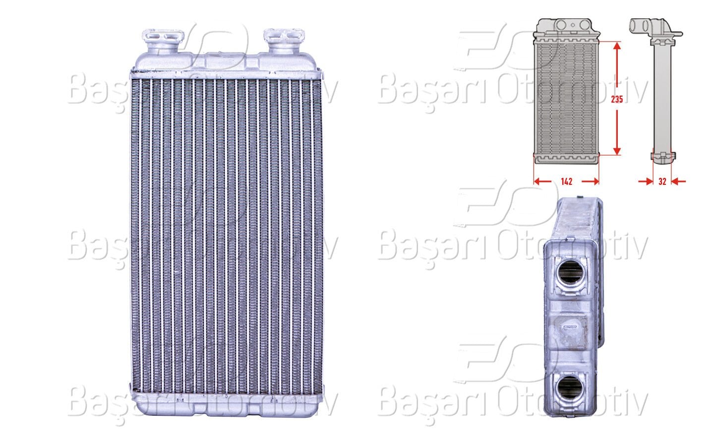 Opel Movano, Renault Master ve Nissan Interstar Kalorifer Radyatörü 2001-2011 Uyumlu