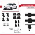 Skoda Rapid (NH1) 2012-2019 Arası ile Uyumlu ACE-4 Ara Atkı Tavan Barı Siyah 2 Adet