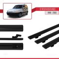 Citroen Berlingo (M49) 1996-2003 Arası ile Uyumlu BASIC Model Ara Atkı Tavan Barı Siyah 3 Adet