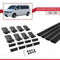 Volkswagen T6 Transporter 2015-2024 Arası ile Uyumlu FLY Model Ara Atkı Tavan Barı Siyah 4 Adet