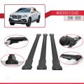 Mercedes X Class (470) 2018-2020 Arası ile Uyumlu FLY Model Ara Atkı Tavan Barı Siyah 3 Adet