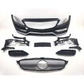 Mercedes W205 2014-2018 C63 Uyumlu Yedek Parça Ön Tampon & Panjur Seti (Siyah Trimler)