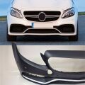 Mercedes W205 2014-2018 C63 Uyumlu Yedek Parça Ön Tampon & Panjur Seti (Siyah Trimler)