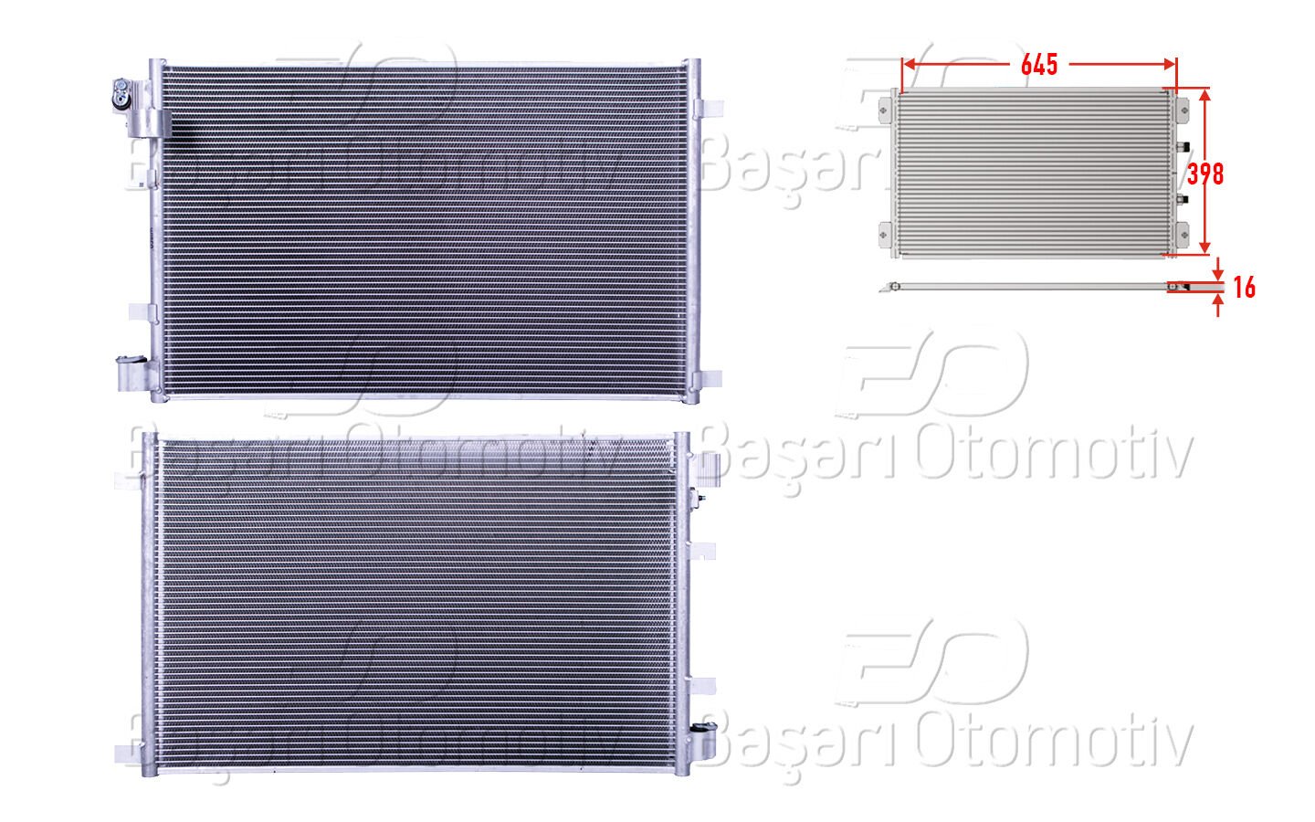 Nissan Qashqai 2007 Sonrası Klima Radyatörü 645x398x16 (1.5DCI)