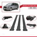 Mercedes Vito Tourer (W447) 2014 ve Sonrası ile Uyumlu FLY Model Ara Atkı Tavan Barı Siyah 3 Adet