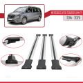 Mercedes Vito Tourer (W447) 2014 ve Sonrası ile Uyumlu FLY Model Ara Atkı Tavan Barı Gri 3 Adet