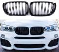 Bmw X3 Serisi F25 2014-2018 Uyumlu M Panjur ( Çift Çizgi Böbrek / Pıano Black )