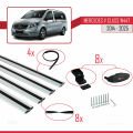 Mercedes V Class 3 (W447) 2014 ve Sonrası ile Uyumlu BASIC Model Ara Atkı Tavan Barı Gri 4 Adet