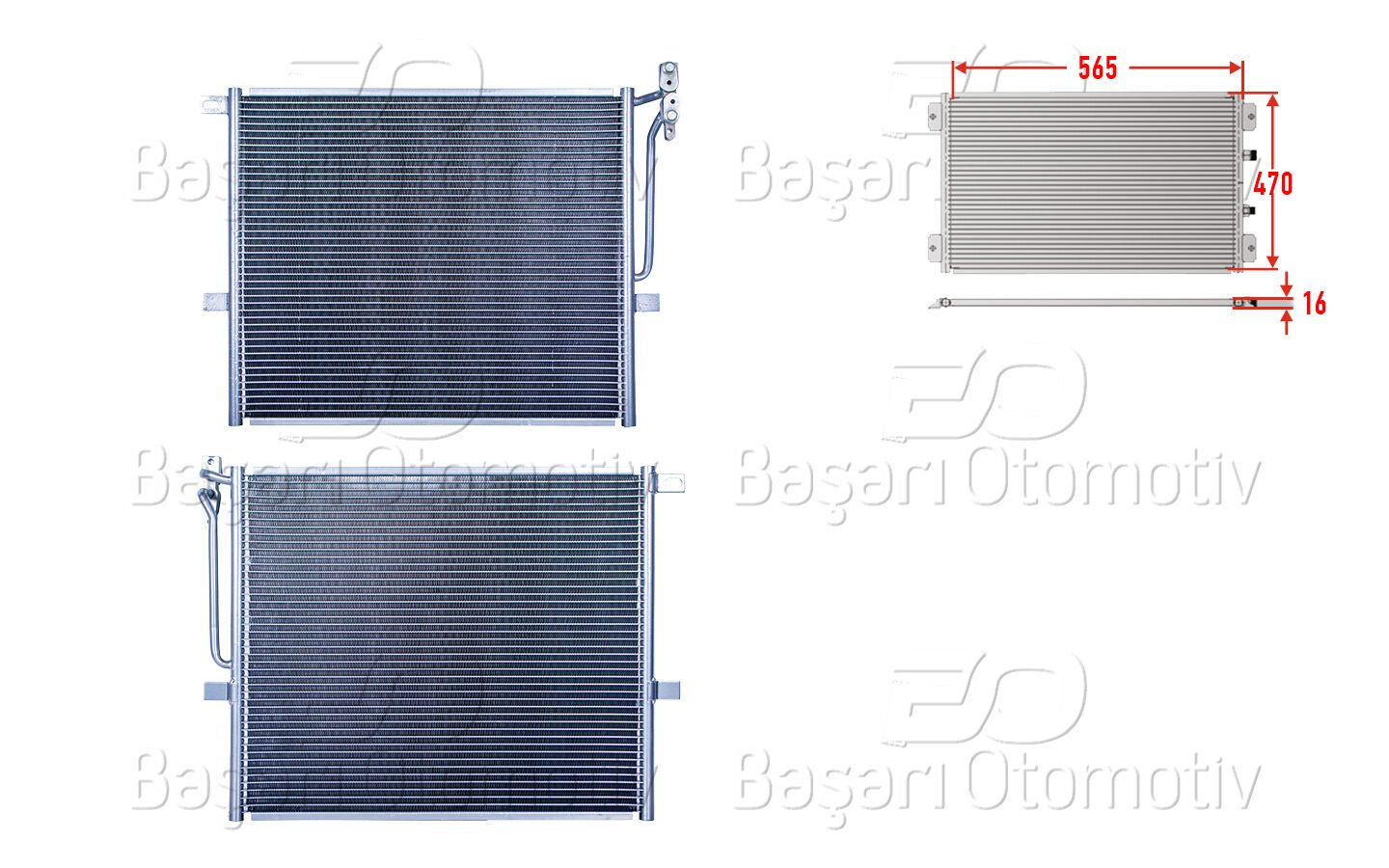 BMW X3 Klima Radyatörü 565X470X16 E83 Benzinli 03-10