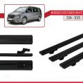 Mercedes Vito Tourer (W447) 2014 ve Sonrası ile Uyumlu BASIC Model Ara Atkı Tavan Barı Siyah 3 Adet