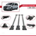 Mercedes V Class 3 (W447) 2014 ve Sonrası ile Uyumlu FLY Model Ara Atkı Tavan Barı Gri 3 Adet