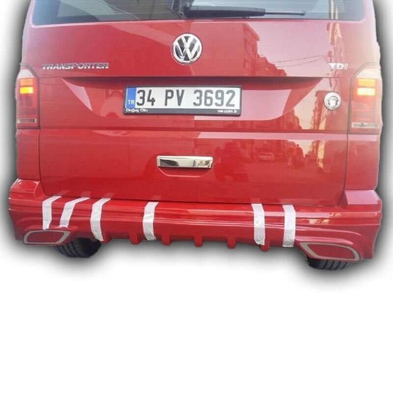 Volkswagen Transporter T7 Uyumlu  Difüzörlü Arka Tampon Eki Boyasız